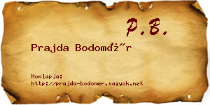 Prajda Bodomér névjegykártya
